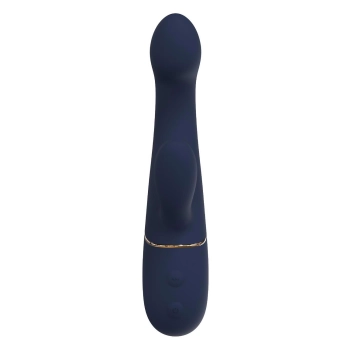 Wibrator króliczek duo Hestia ciemnoniebieski silikonowy USB 21 cm Dreamtoy