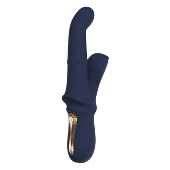 Wibrator króliczek Dreamtoys Iris Duo z kuleczkami niebieski
