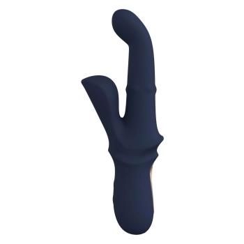Wibrator króliczek Dreamtoys Iris Duo z kuleczkami niebieski