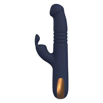 Wibrator króliczek Dreamtoys Goddess Phaedra ciemnoniebieski USB 22 cm