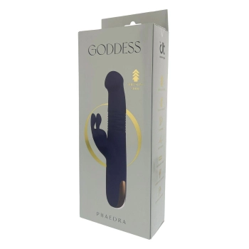 Wibrator króliczek Dreamtoys Goddess Phaedra ciemnoniebieski USB 22 cm