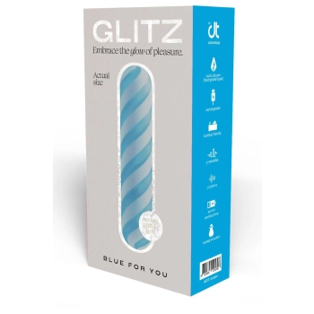 Wibrator bullet Glitz Blue For You Dreamtoys niebieski USB 10,9 cm