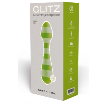 Wibrator wand Glitz Green Girl zielony USB 14,5 cm