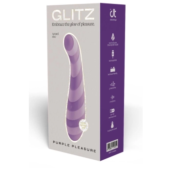 Wibrator punktu G Glitz Purple Pleasure fioletowy USB 15,7 cm