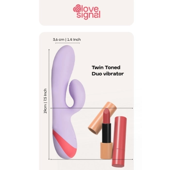 Wibrator króliczek silikonowy Twin Toned Duo Dream Toys USB 19 cm