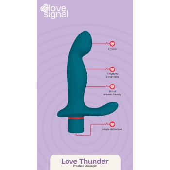 Masażer prostaty Love Thunder Dream Toys silikonowy USB 15 cm