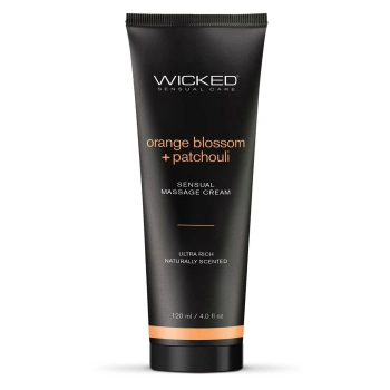 WICKED SENSUAL MASSAGE CREAM 120ML ORANGE BLOSSOM AND PATCHOULI SCENTED