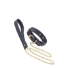 BONDAGE COUTURE COLLAR AND LEASH BLUE
