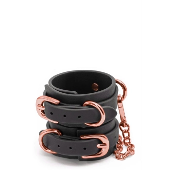 BONDAGE COUTURE WRIST CUFFS BLACK