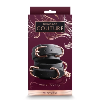 BONDAGE COUTURE WRIST CUFFS BLACK