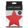 PRETTY PASTIES GLITTER STARS RED SILVER 2 PAIR