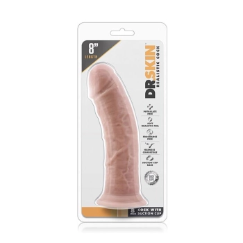 DR. SKIN 8INCH COCK SUCTION CUP VANILLA