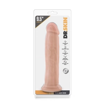 Dildo realistyczne Dr Skin Blush waniliowe 9 5 cala PVC