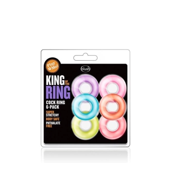 Zestaw 6 pierścieni TPE Play With Me King Of The Ring Blush