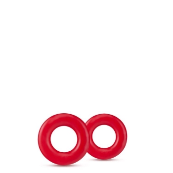 Pierścień erekcyjny Stay Hard Donut Rings Blush czerwony TPE 2 szt