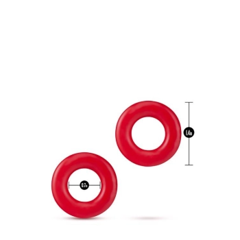 Pierścień erekcyjny Stay Hard Donut Rings Blush czerwony TPE 2 szt