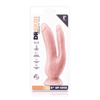 DR. SKIN 8INCH DP COCK FLESH