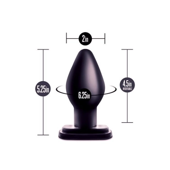 Korek analny Anal Adventures XL Blush PVC czarny 13,3 cm
