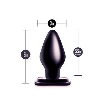Korek analny Blush Anal Adventures XXL PVC czarny 15 cm