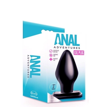 Korek analny Blush Anal Adventures XXL PVC czarny 15 cm