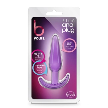 Korek analny B Yours Slim fioletowy TPE 10,8 cm