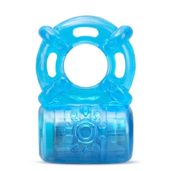 STAY HARD 5 FUNCTION COCK RING BLUE