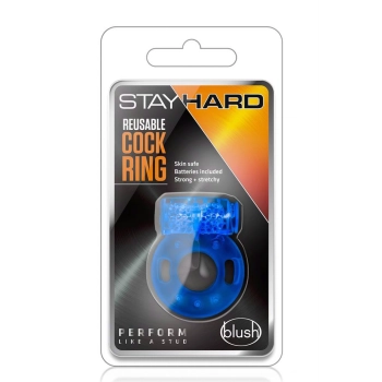 STAY HARD REUSABLE COCK RING BLUE