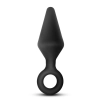 ANAL ADVENTURES PLATINUM SILICONE LOOP PLUG LARGE BLACK