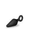 ANAL ADVENTURES PLATINUM SILICONE LOOP PLUG LARGE BLACK