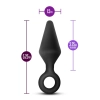 ANAL ADVENTURES PLATINUM SILICONE LOOP PLUG LARGE BLACK