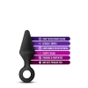 ANAL ADVENTURES PLATINUM SILICONE LOOP PLUG LARGE BLACK