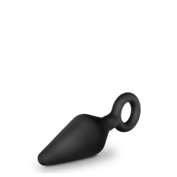 ANAL ADVENTURES PLATINUM SILICONE LOOP PLUG LARGE BLACK