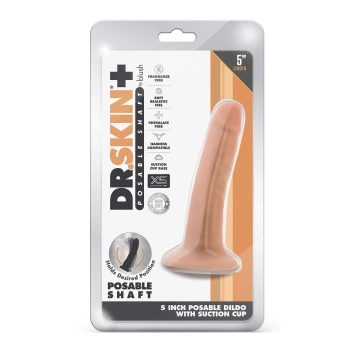 DR. SKIN PLUS 5 INCH POSABLE DILDO VANILLA