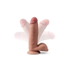 DR. SKIN PLUS  7 INCH POSABLE DILDO WITH BALLS  MOCHA
