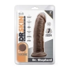 DR. SKIN SILICONE DR. SHEPHERD 8 INCH DILDO WITH SUCTION CUP CHOCOLATE