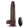 DR. SKIN SILICONE DR. MURPHY 8Â INCH THRUSTING DILDO CHOCOLATE