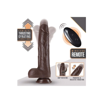 DR. SKIN SILICONE DR. MURPHY 8Â INCH THRUSTING DILDO CHOCOLATE
