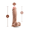 Dildo realistyczne Dr. Skin Mr. Magic z jajami beżowe 24 cm