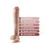 DR. SKIN DR. MICHAEL 14 INCH DILDO WITH BALLS BEIGE