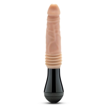 DR. SKIN SILICONE DR. KNIGHT THRUSTING GYRATING VIBRATING DILDO BEIGE