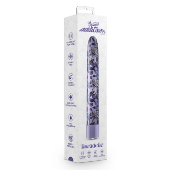 LIMITED ADDICTION FLORADELIC 7 INCH RECHARGEABLE VIBE PURPLE