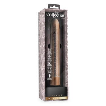 THE COLLECTION LATTICE 7 INCH RECHARGEABLE VIBE ROSE GOLD