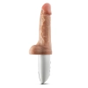 DR. SKIN SILICONE DR. HAMMER 7 INCH THRUSTING DILDO WITH HANDLE BEIGE