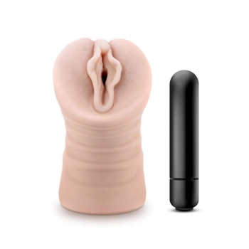 Masturbator wibrujący Destini beżowy 13 cm