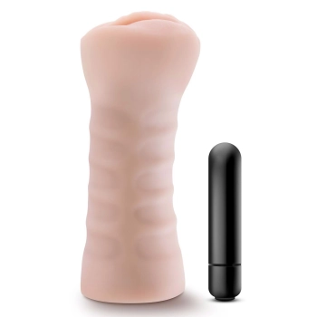 Masturbator wibrujący Destini beżowy 13 cm