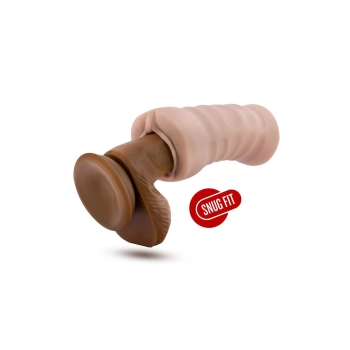 Masturbator wibrujący Destini beżowy 13 cm