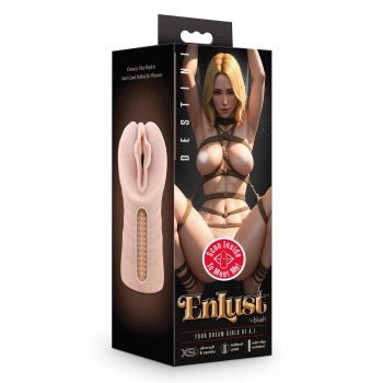 Masturbator wibrujący Destini beżowy 13 cm