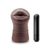 Masturbator wibrujący Krystal Blush brązowy
