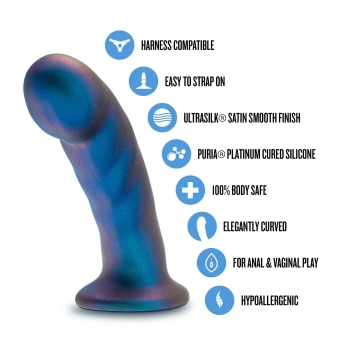 Dildo silikonowe Temptasia Rebellion niebieskie 14 cm