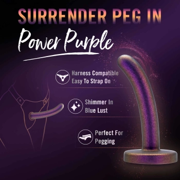 Dildo silikonowe Temptasia Surrender Peg Beginner fioletowe 12 cm
